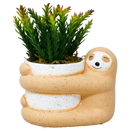6.7"L Ceramic Animal Planter wSucculent C/P 4