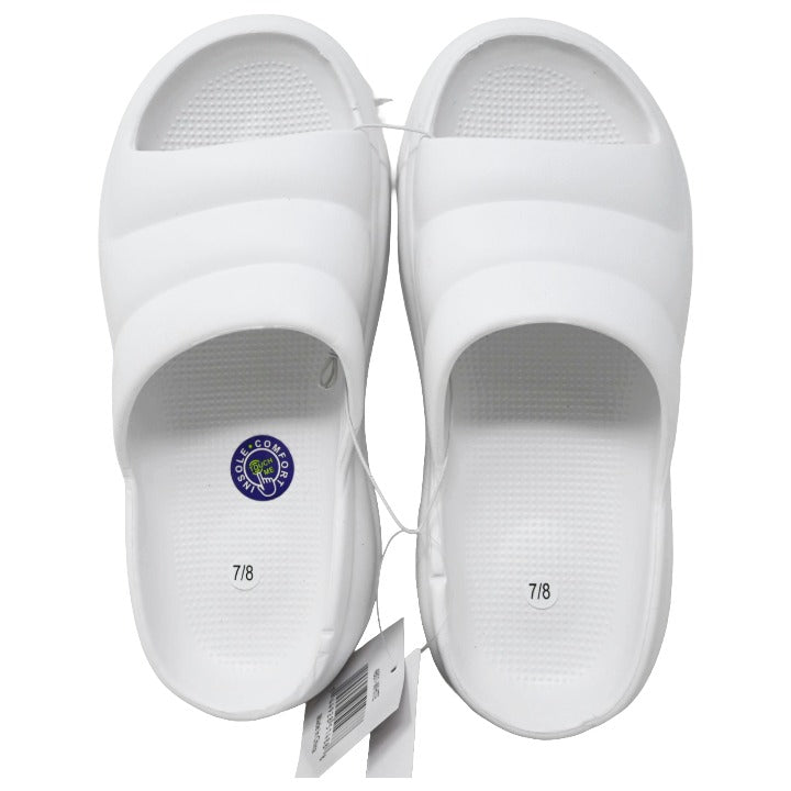 *OUTSIDE OF CA* WHITE WOMEN CLOUD SLIDE SANDAL 3-ASST SIZE C/P 12