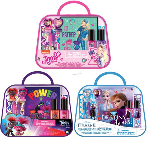 COLORING FUN ACTIVITY TOTE ASST LICENSES C/P 8