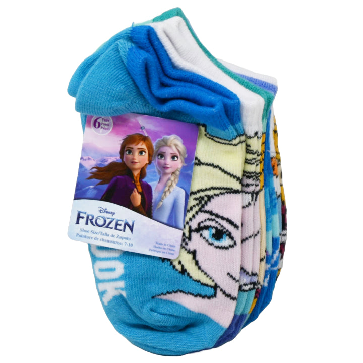 6pk FROZEN ICE LOOK NS SOCKS SIZE 4-6 C/P 30