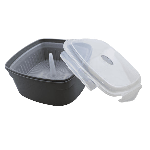 LOCK BOX PLASTIC MICROWAVE VEGETABLE STEAMER C/P 6