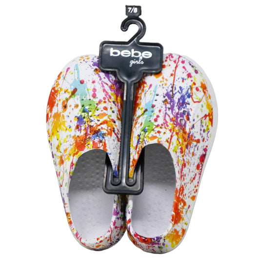 BEBE WHITE MULTI TODDLER GIRLS PRINTED EVA WATER SHOES C/P 12