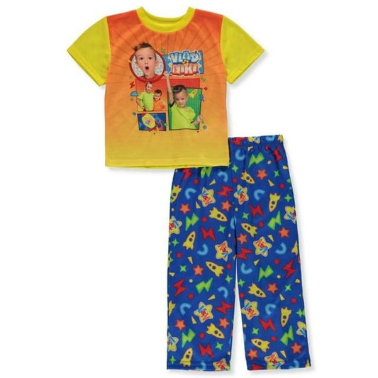 2T -4T BOYS SHORT SLEEVE TOP W/PANTS PAJAMA SET C/P 6