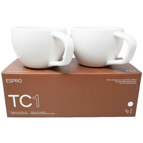 2pc 12oz Wht Co Latte Cup C/P 6 ESPRO