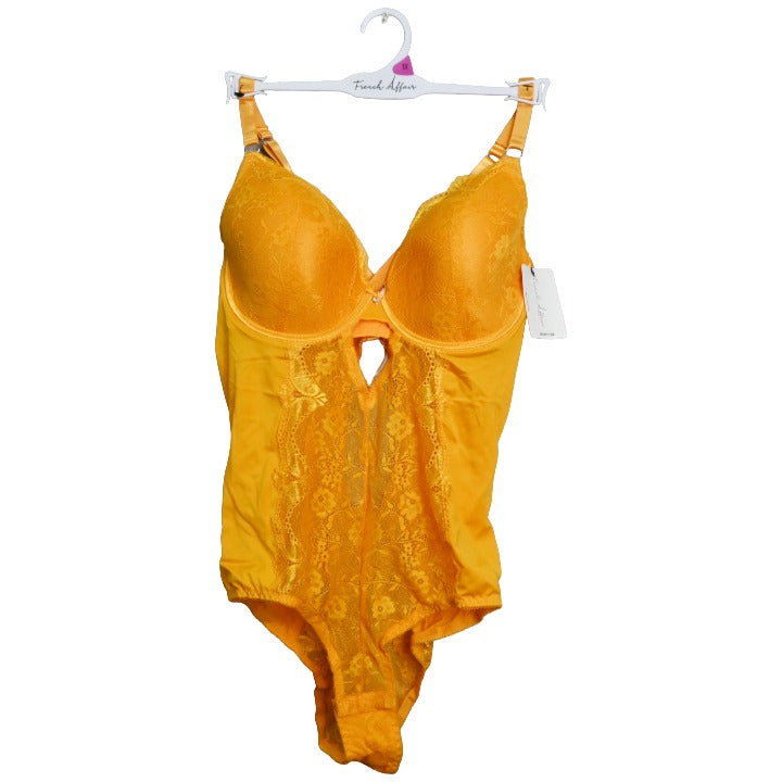 Ylw Lace/Mesh Lined Bodysuit C/P 36 French Affair