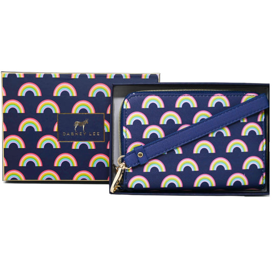 *OUTSIDE OF CA* SMALL RAINBOW PRINT ZIPPER WALLET IN GIFT BOX C/P 50