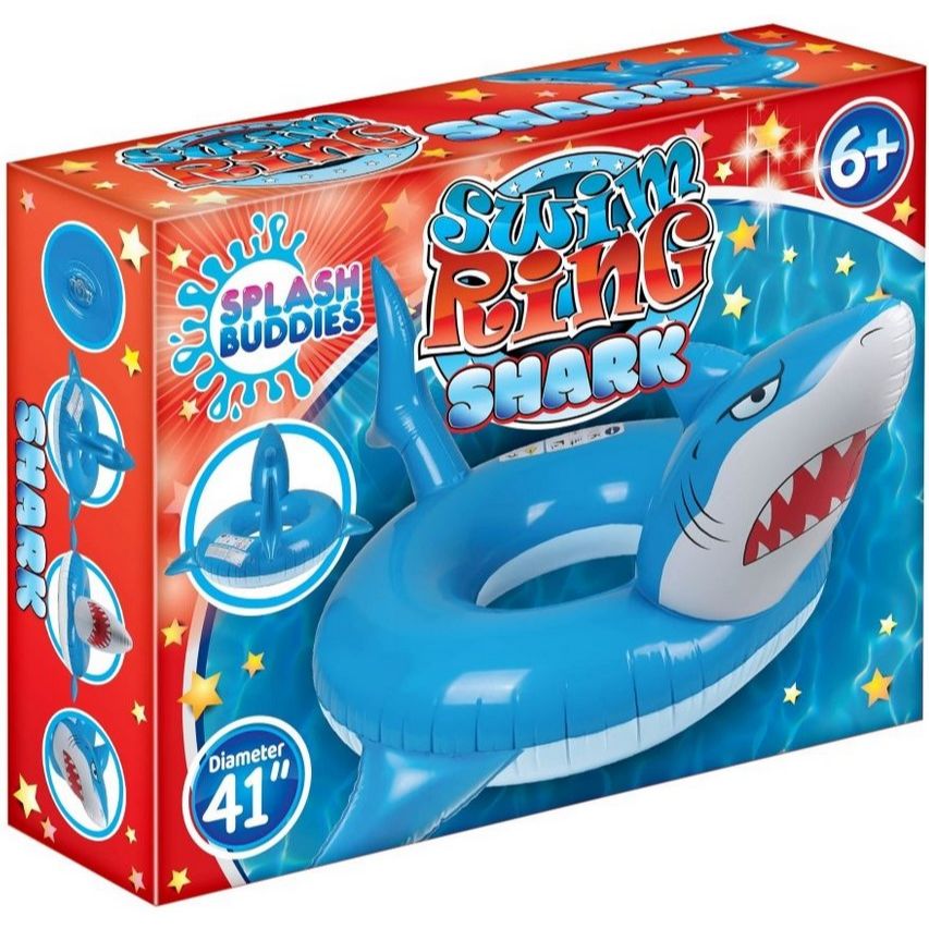 INFLATABLE SHARK POOL FLOAT RING C/P 12
