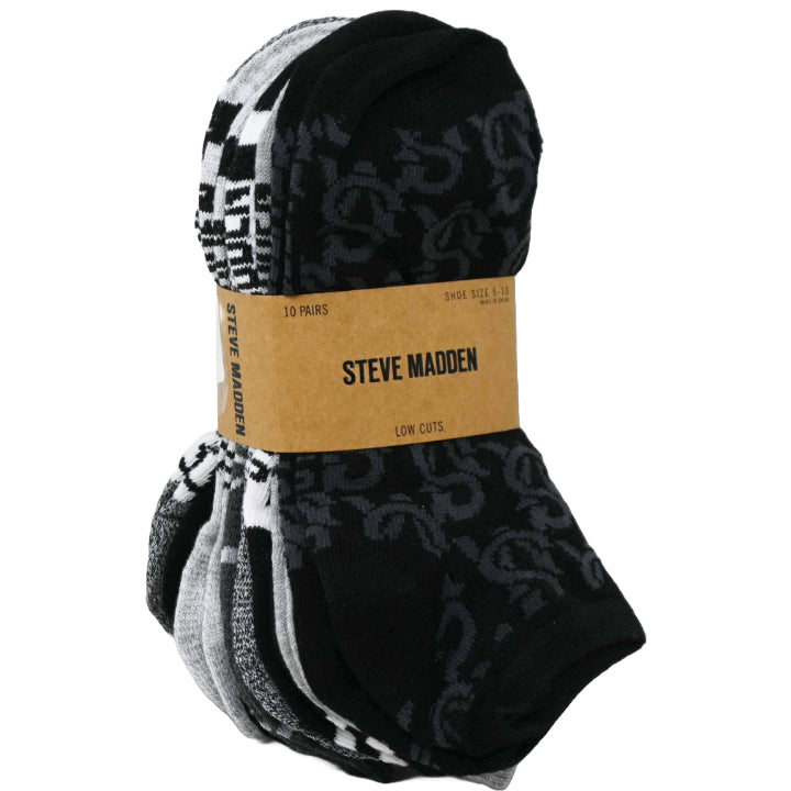 10pk LADIES LOW CUT SOCKS ASST COLOR STEVE MADDEN C/P 36