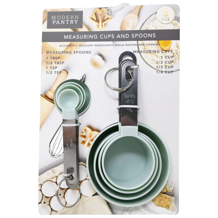 8pc Sage SS Meas Cups & Spoons C/P 48