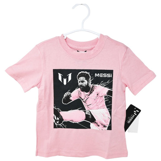 MESSI PINK GOAL KICK T-SHIRT 3-ASST SIZE 2T,3T,4T C/P 24