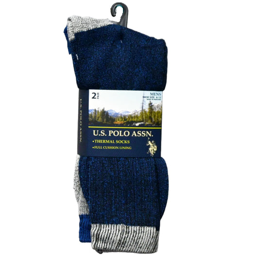 2pk MEN BOOT SOCKS U.S. POLO ASSN. SIZE 6-12 C/P 48