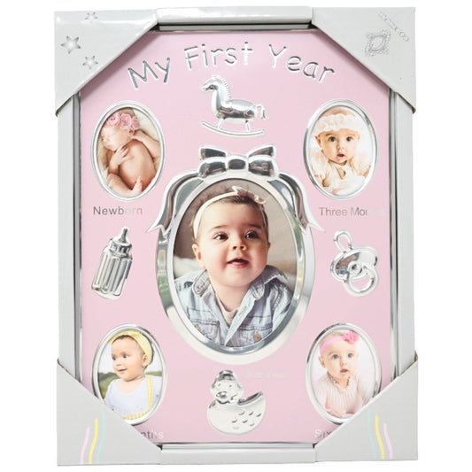 5 OP Pnk First Year Collage Baby Frame C/P 24