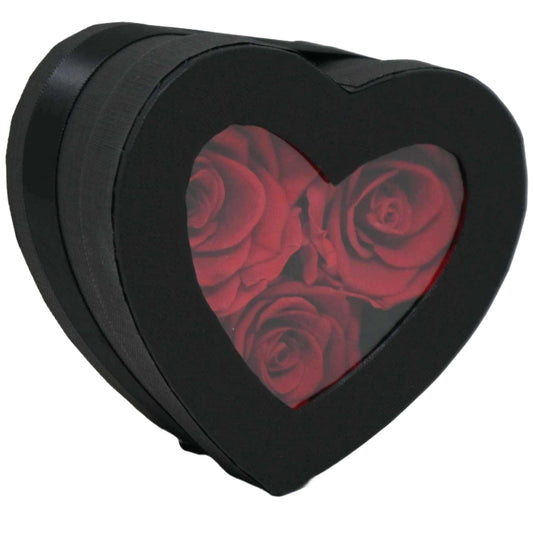 3pc RED ROSE HEART SHAPED BOX SET C/P 48