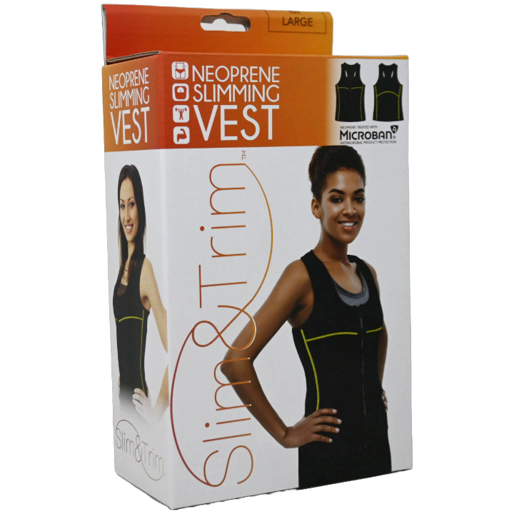 LRG BLK/LIME WOMEN VEST W/CONTRAST STITCHING (BOXED) C/P 12