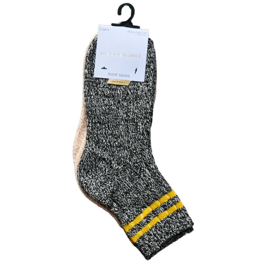 2pk WOMEN POLYTAM SHORT BOOT SOCKS STEVE MADDEN C/P 36