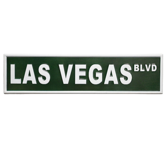 32"x8" EMBSSD LAS VEGAS BLVD METAL WALL SIGN C/P 8