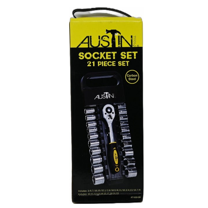 21pc Socket Set - Black C/P 10
