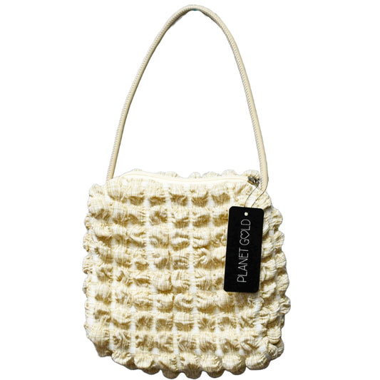 BROWN QUILTED UNDERARM HANDBAG W/TOP ZIPPER C/P 12