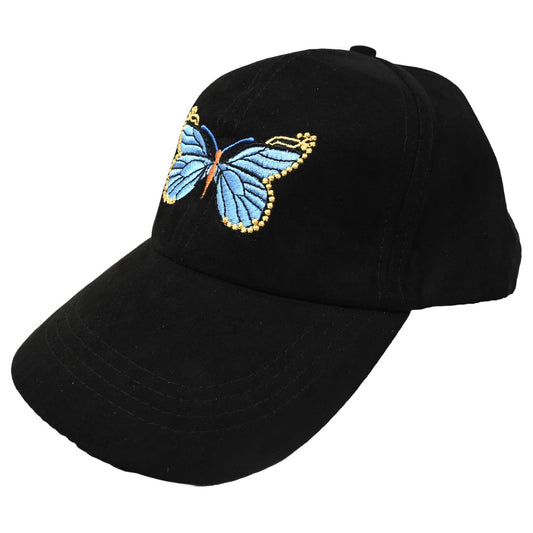 Blk Suede Butterfly Cap C/P 48 Nicole Marciano