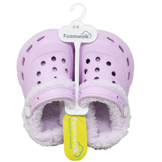 TODDLER GIRLS LILAC PLATFORM EVA wFUR FOAMWALK 4-ASST SIZE C/P 20