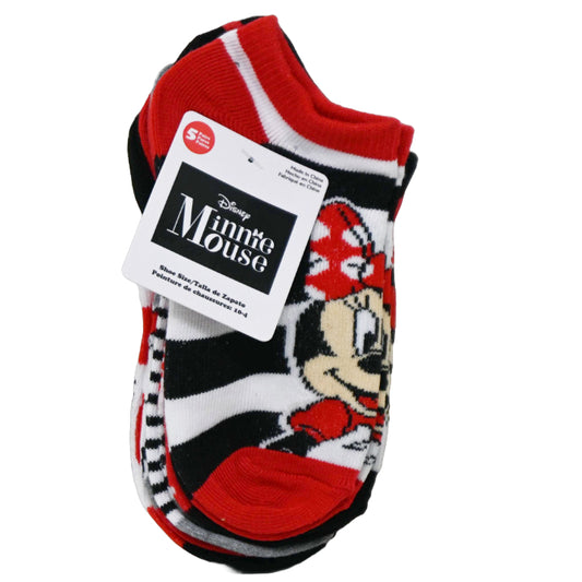 5pk MINNIE MOUSE STRIPES ARE IT NS SOCKS SIZE 6-8 C/P 60