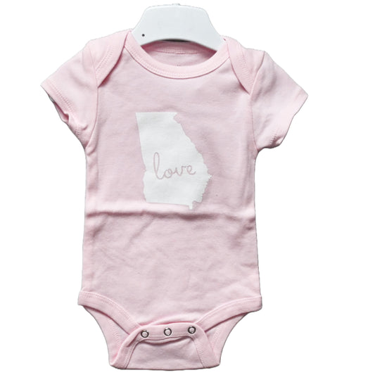 0-3 Month Pink State Onesie- Georgia C/P 48