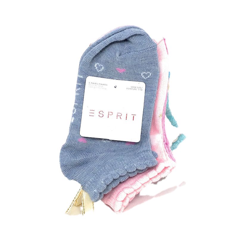 6PK ESPRIT HEARTS WITH BOW SOCKS, Size: 4-6 C/P 60