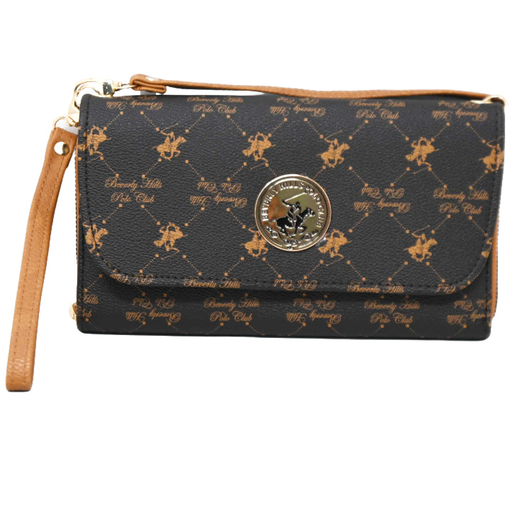 BHPC BROWN WOMEN SINGLE ZIPPER CROSSBODY WALLET C/P 48