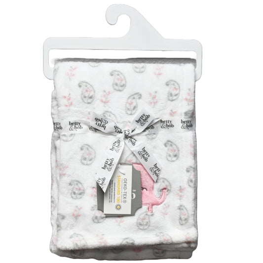 30"x40" FLANNEL PRINTED BLANKET W/EMBROIDERY C/P 24