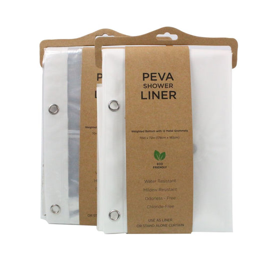 70" X 72" PEVA Solid Shower Curtain with grommets & magnets C/P 24