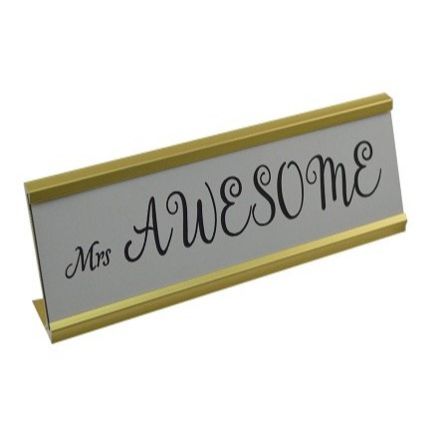 8x2 MRS AWESOME Print Metal Tabletop Plaque C/P 36