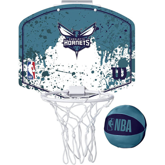 NBA TEAM MINI HOOP W/BALL CHARLOTTE HORNETS C/P 6