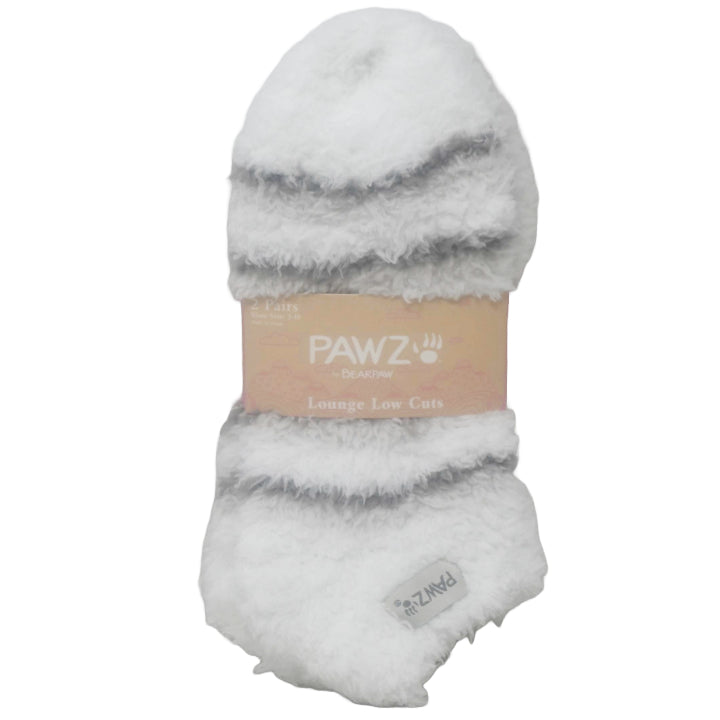 2pk PAWZ LADIES WHT/LUNAR ROCK LOUNGE LC STRIPE SOCKS C/P 60