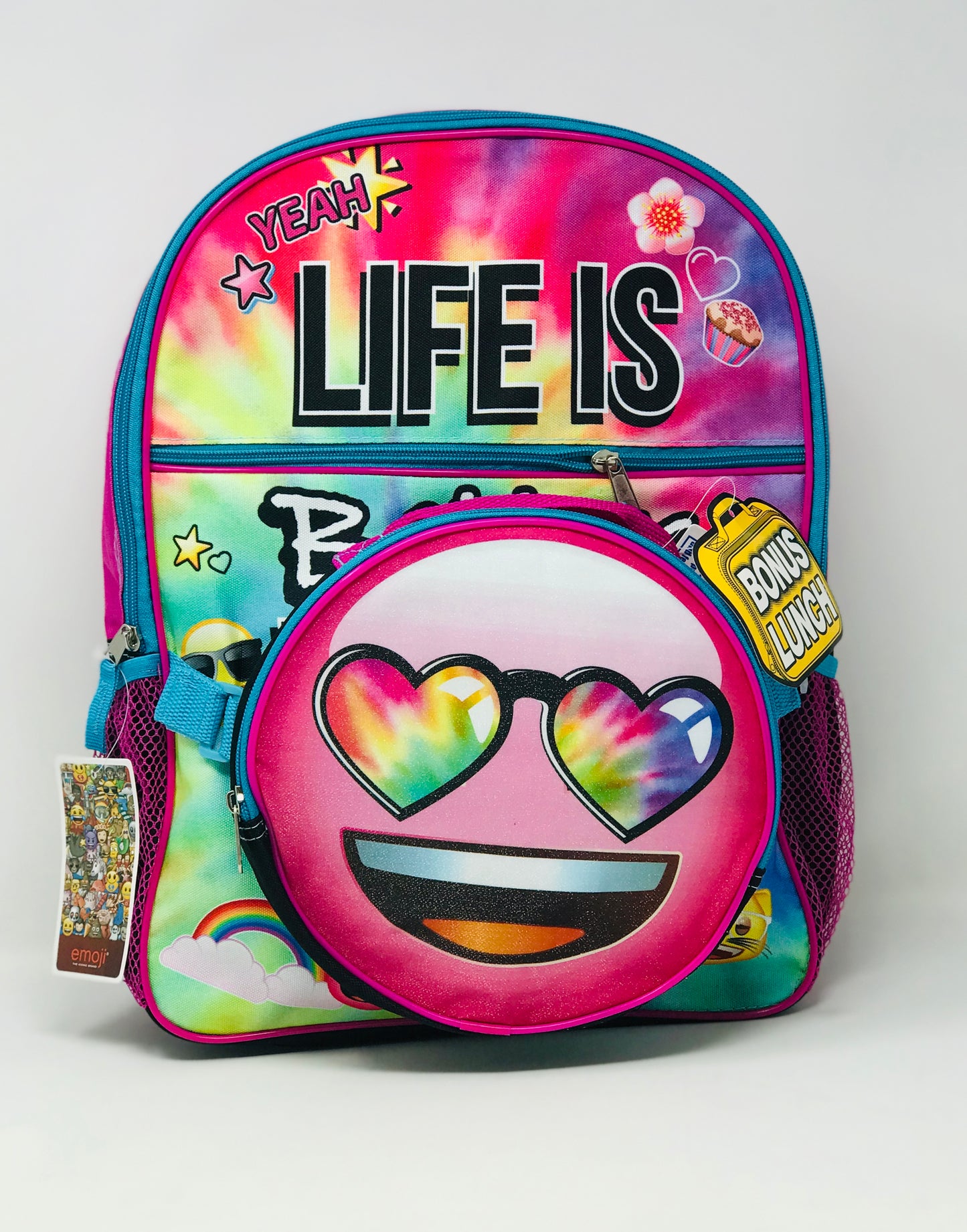 EMOJI 16" BACKPACK W/LUNCH C/P 24