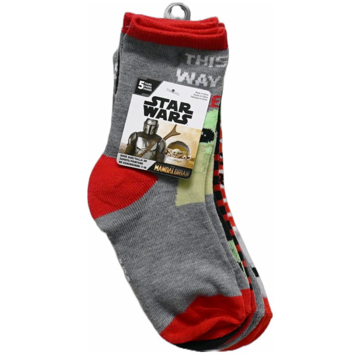 5pk 4-6 THE MANDALORIAN WAY TO MY HEART CREW SOCKS C/P 60