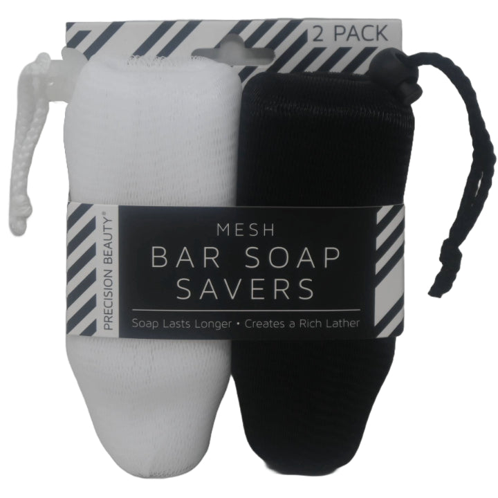 2pk BLK/WHT MESH SOAP SAVER C/P 36