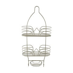 3 TIER SATIN NICKEL WAVE SHOWER CADDY C/P 12