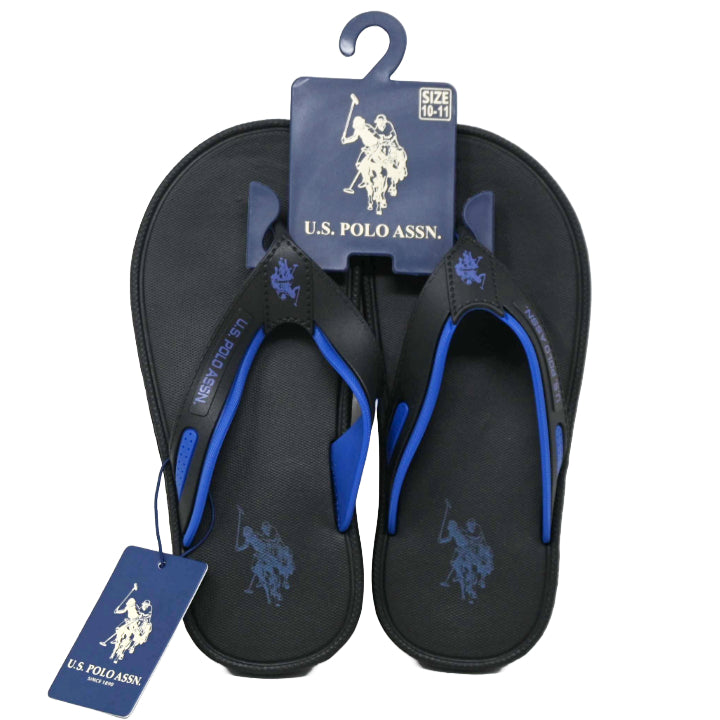 BLK/BLUE BOYS SANDALS SIZE 10-4 U.S. POLO ASSN. C/P 24