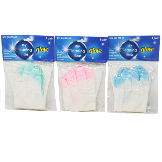 1pr COLORFUL FINGER CLEANING GLOVES C/P 72