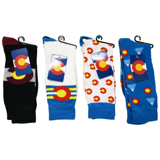 *USA ONLY* Mens 10-13 1 pair Colorado Men's  Crew  Socks Pattern C/P 60