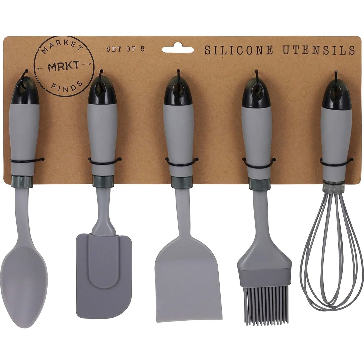 5pk Grey Silicone Utensil Set C/P 48