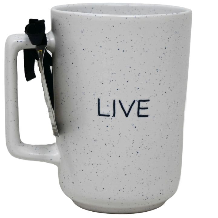 Tall Mug with Debossed "Live" Nicole Miller C/P 36