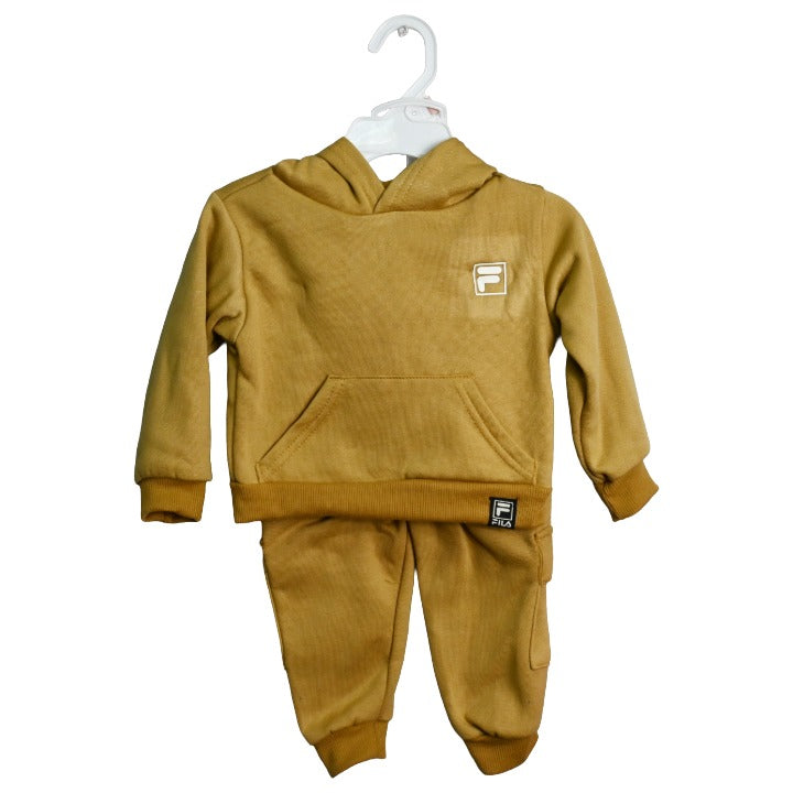 2pc Tod Boys Tan Hoodie Jogger Set C/P 24 Fila