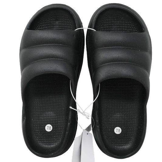*OUTSIDE OF CA* BLACK WOMEN CLOUD SLIDE SANDAL 3-ASST SIZE C/P 12