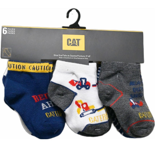 6pk 2T-4T TODDLER BOYS HEAVY DUTY SNOOZER QTR SOCKS C/P 36
