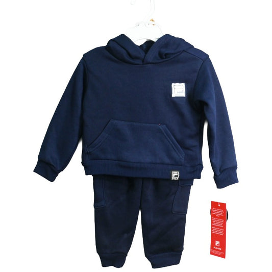 2pc Tod Boys Nvy Hoodie & Jogger Set C/P 24 Fila