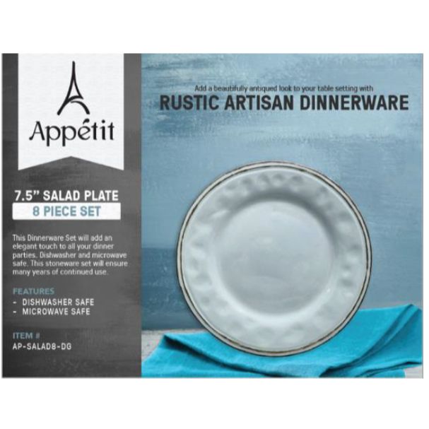 7.5" 8 PC SALAD SET C/P 3