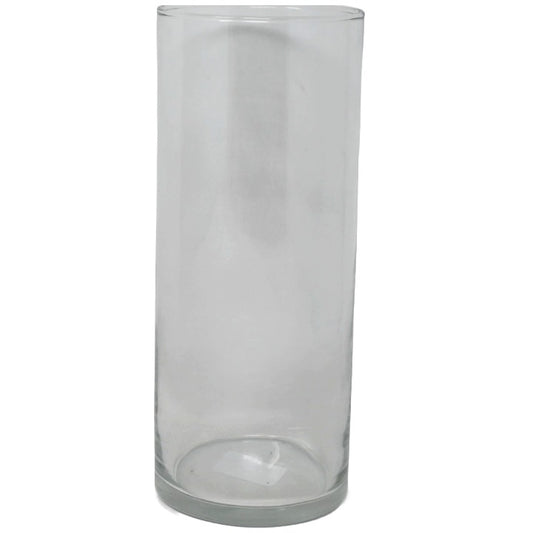 Glass Vase 8.5"Hx3.4"D Clear C/P 12