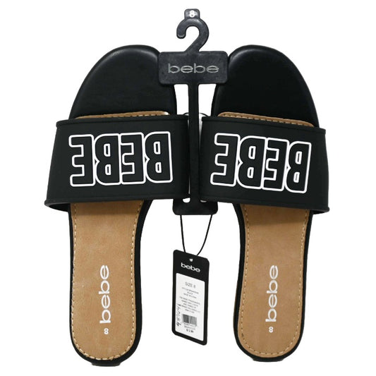 WOMEN BLK FASHION SANDAL wRUBBER BEBE 6-ASST SIZE C/P 12