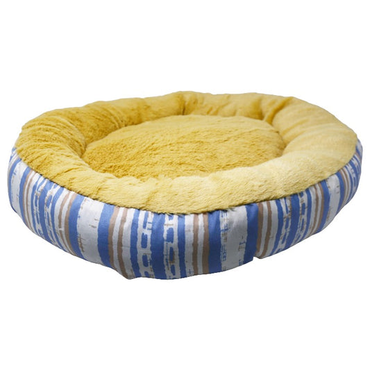 21.5"RND STRIPES PRINTED PET BED C/P 12